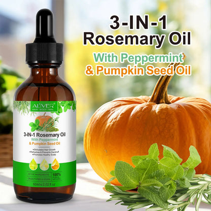 3-in-1 Rosemary Oil with Peppermint & Pumpkin Seed Oil