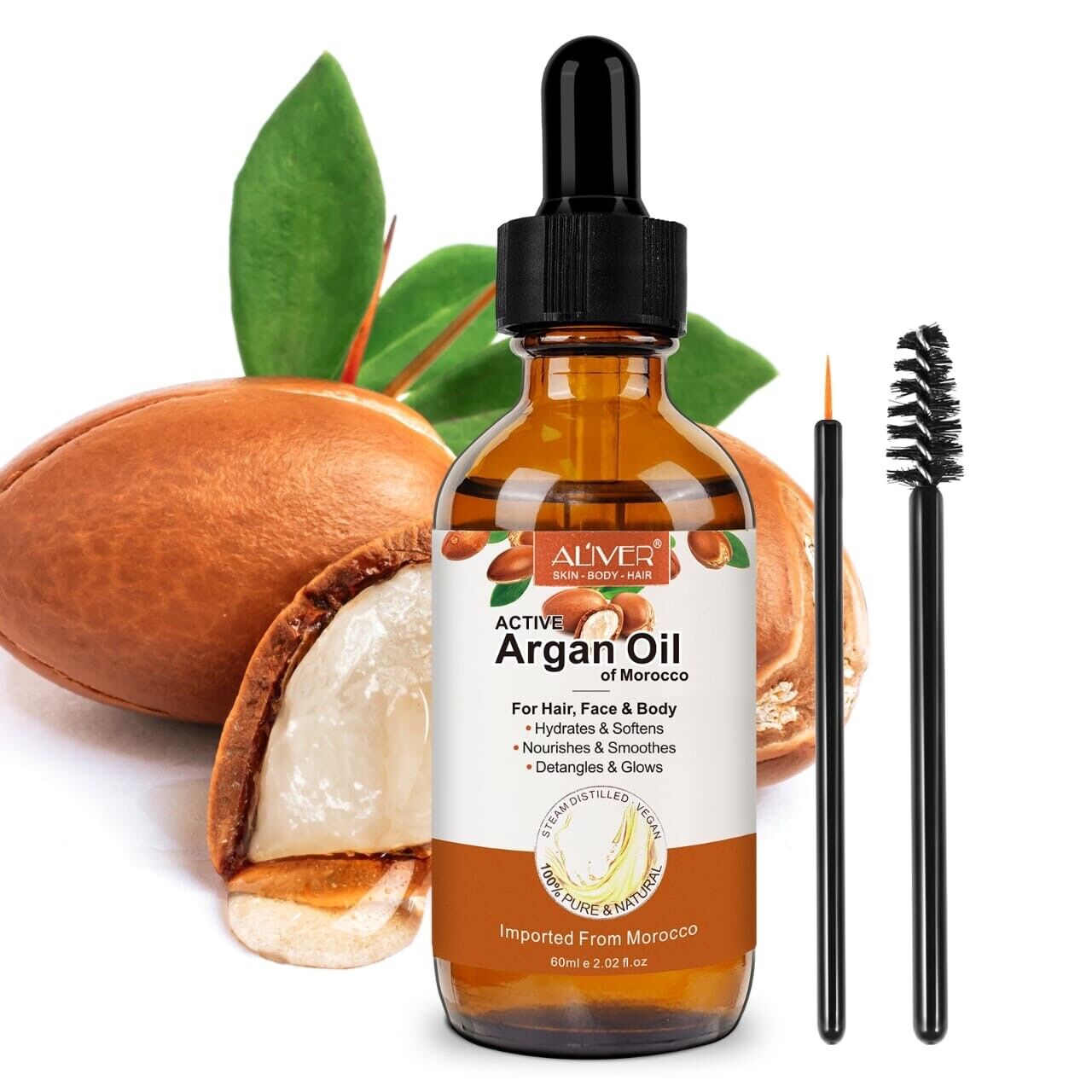 Argan Oil of Morocco 100 % Pure & Cold Pressed  Natural Hair Moisturiser