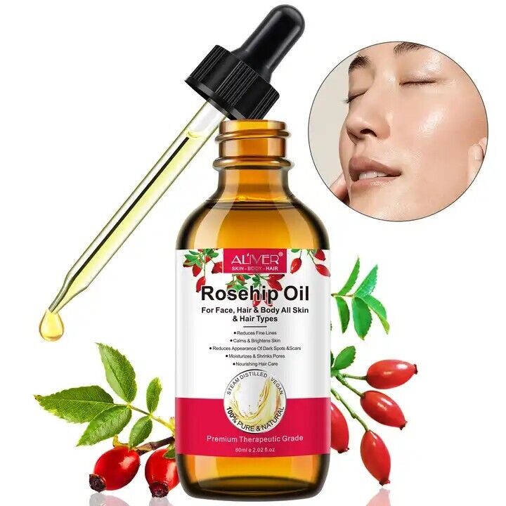 Rosehip Oil - Organic Cold Pressed 100% Pure Natural, Hydrating, Nourishing