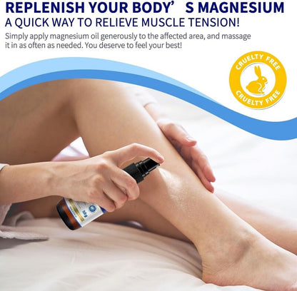 Pure Magnesium Oil Spray- 60ml for Muscle Cramps, Pain Relief, Sleep Aid, Joint