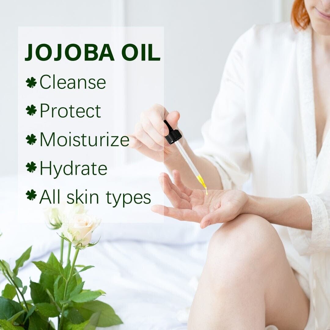 Jojoba Oil 60ml - 100% Pure, Natural & Cold Pressed for Hair & Skin Care,