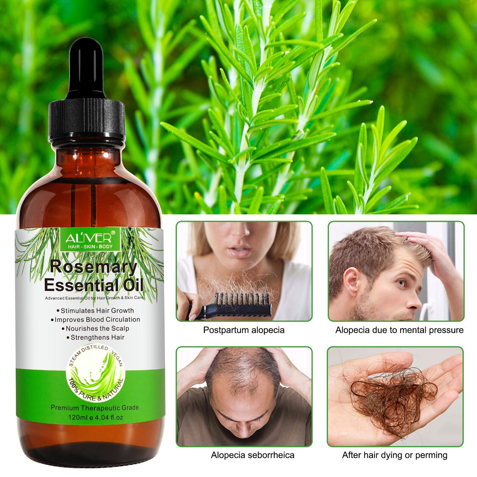 Rosemary Essential Oil for Hair Growth